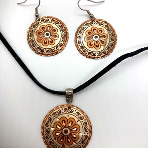 Copper Necklace & Earring set